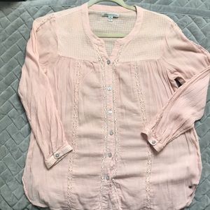 AE bohemian blush blouse, 3/4 sleeve, szie S